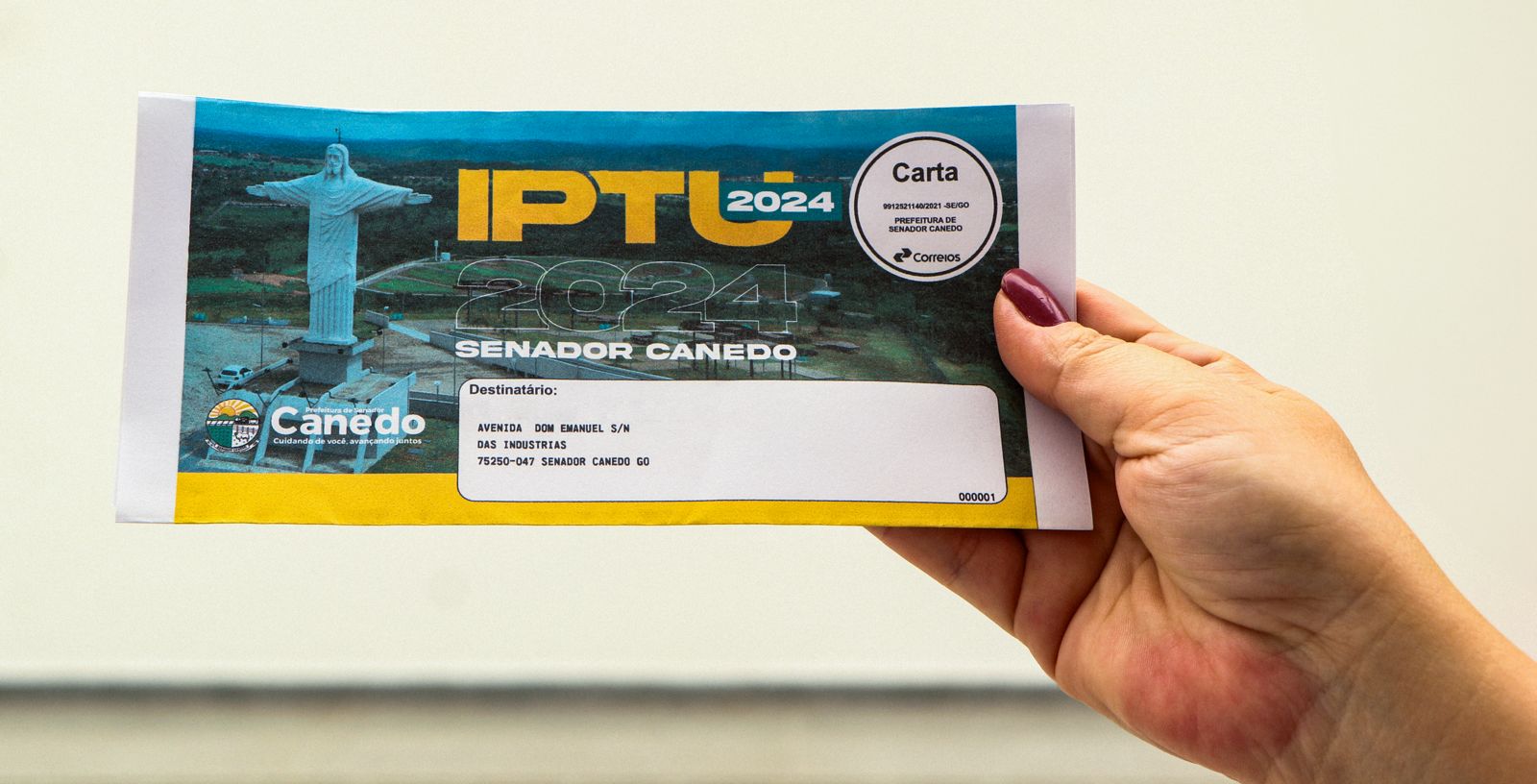 Senador Canedo: desconto de 20% para pagamento do IPTU vai até sexta-feira