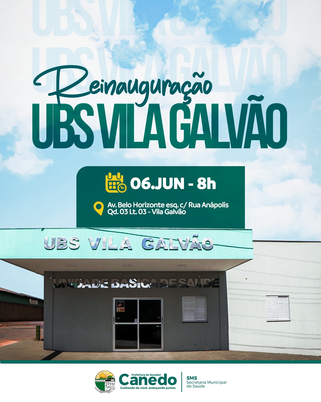 Prefeitura de Senador Canedo entrega reforma da UBS Vila Galvão