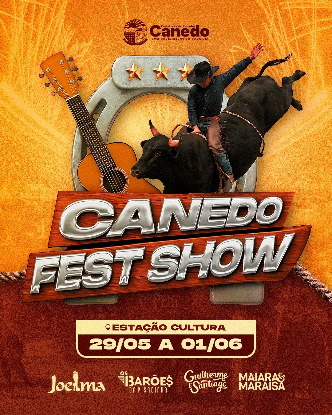 Canedo Fest Show 2025 celebra a tradição sertaneja no aniversário do município