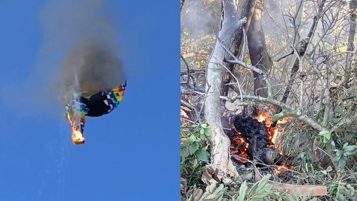 Balão que caiu em Praia Grande deixou oito mortos; testemunha relata pessoas se jogando