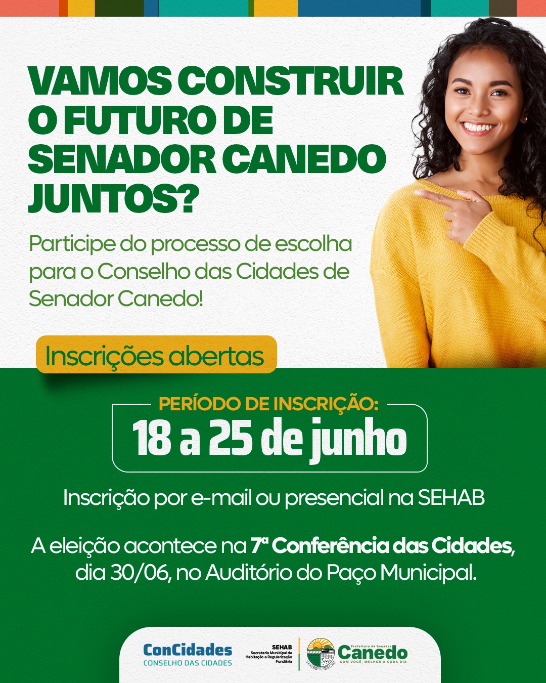 Senador Canedo abre inscrições para composição do Conselho das Cidades