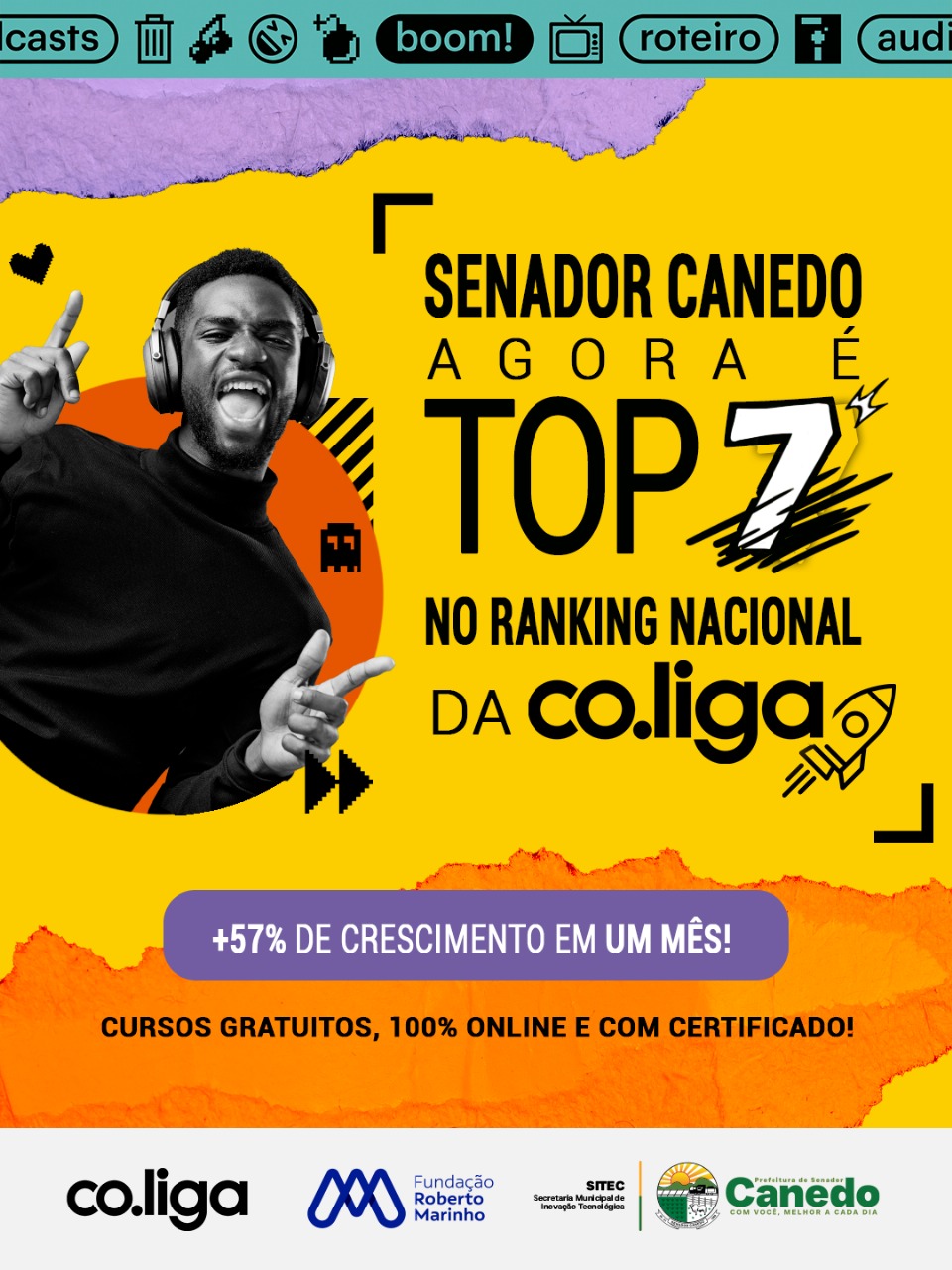 Com salto de 57% nas inscrições, Senador Canedo assume o 7º lugar no ranking nacional da COLIGA