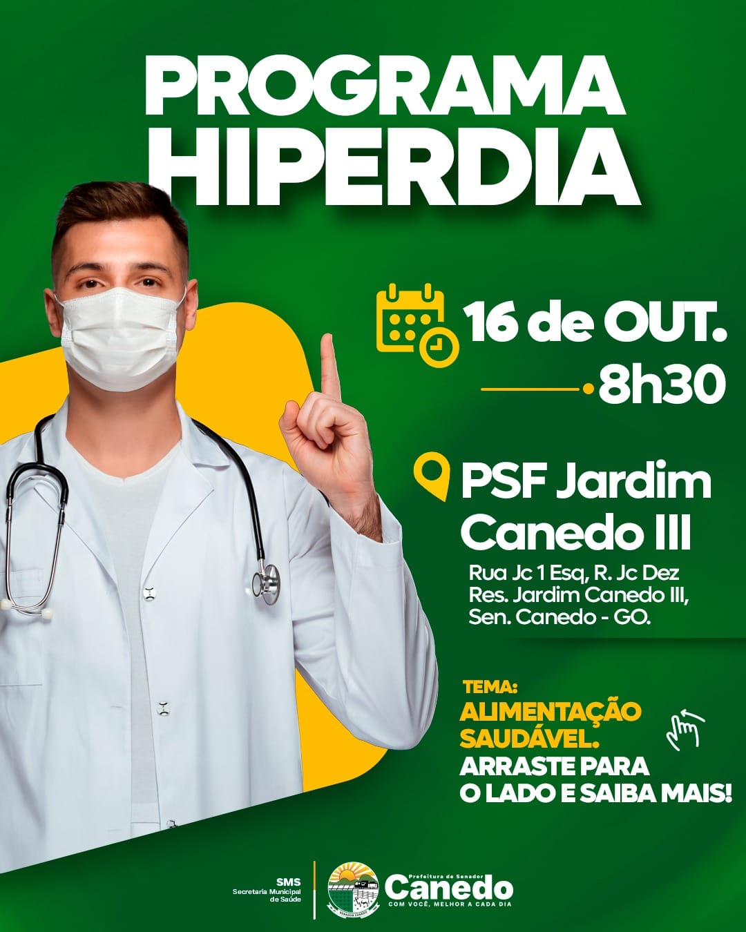 Prefeitura de Senador Canedo realiza Programa Hiperdia no PSF Jardim Canedo III