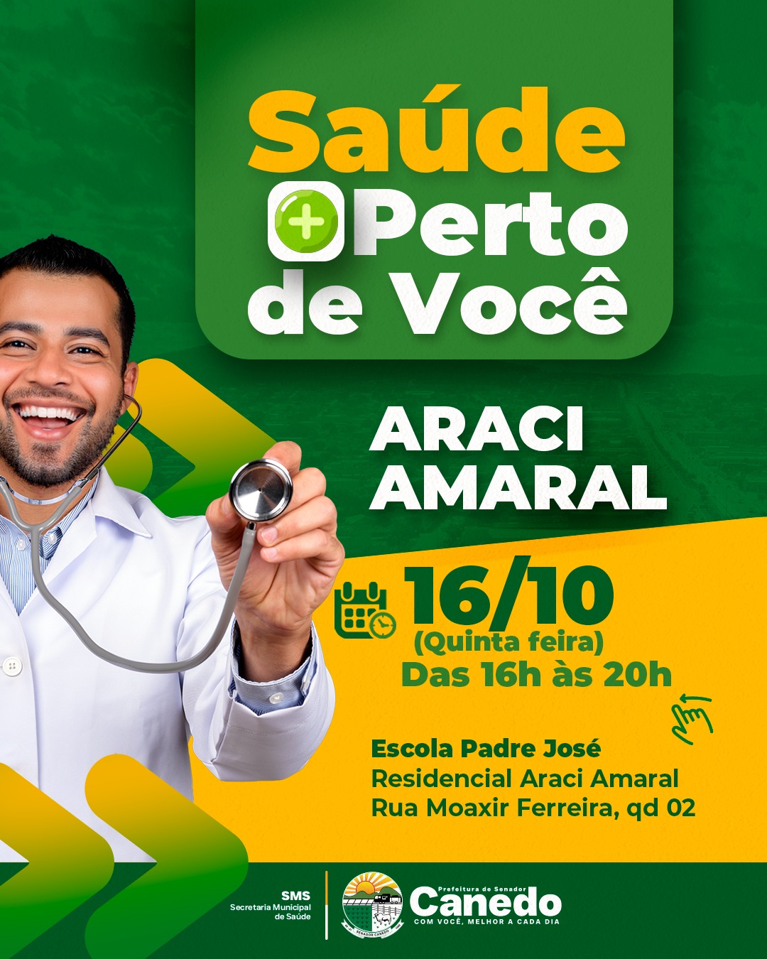 Programa Saúde Mais Perto de Você leva atendimentos ao Residencial Araci Amaral