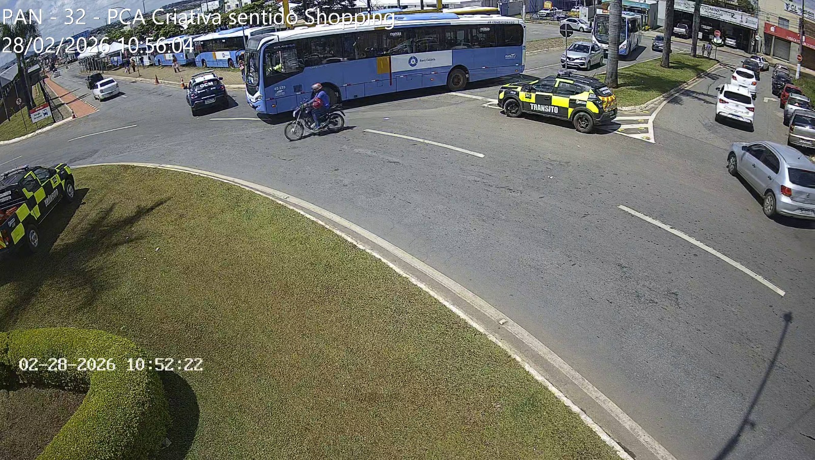 GCM presta apoio em acidente com ônibus coletivo em Senador Canedo