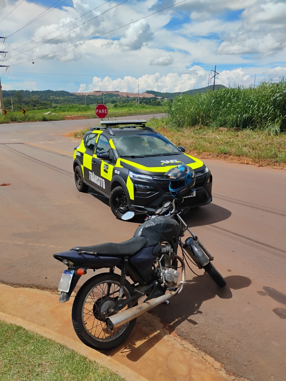 SMT apreende motocicleta com sinais de adulteração em Senador Canedo