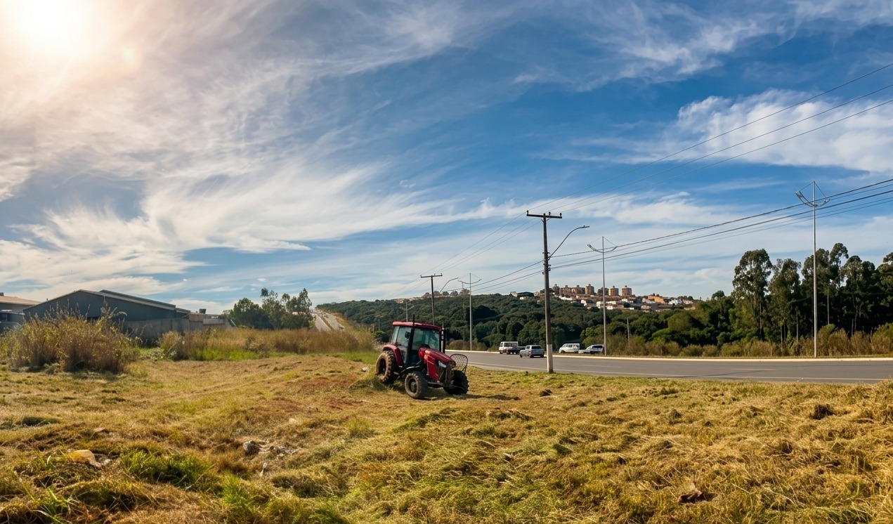 Prefeitura realiza roçagem em lotes e avenidas de diferentes regiões de Senador Canedo