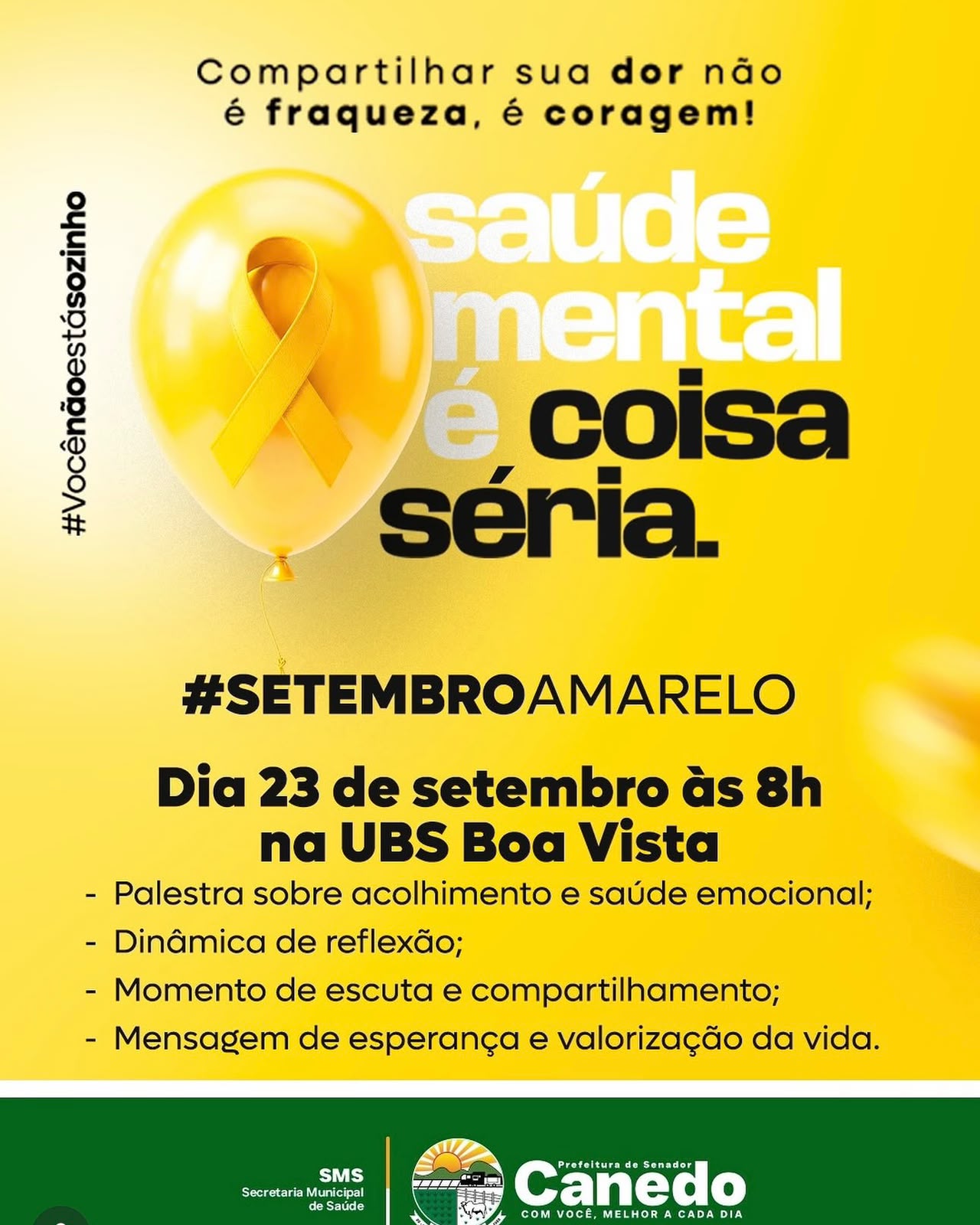 Hiperdia promove acolhimento e valorização da vida durante o Setembro Amarelo